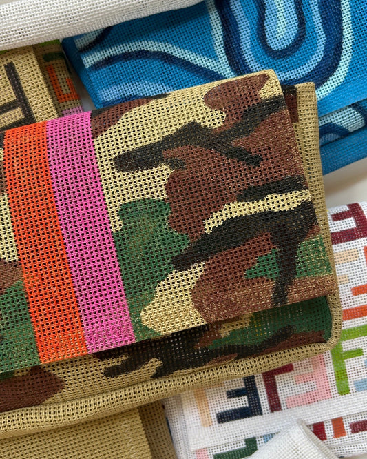 PREORDER Ready To Stitch Needlepoint Baguette Bag