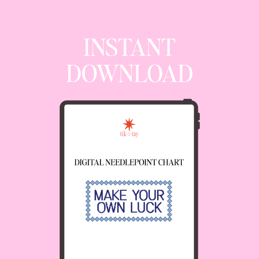 Digital Needlepoint Chart: Make Your Own Luck