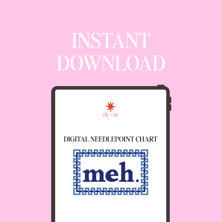 Digital Needlepoint Chart: Meh