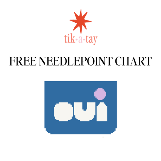 A free needlepoint chart of a coin purse from Tikatay. 