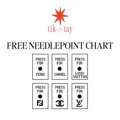 Free needlepoint press for couture buttons by Tikatay