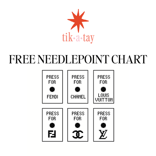 Free needlepoint press for couture buttons by Tikatay