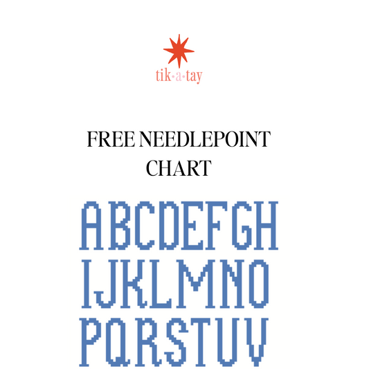 FREE Needlepoint Chart: Fancy Wedding Needlepoint Alphabet