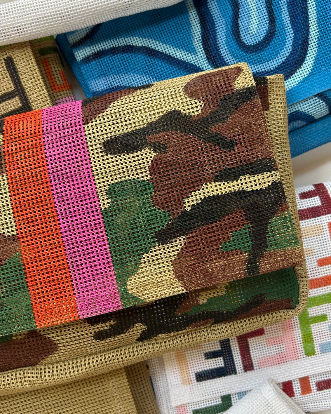 PREORDER Ready To Stitch Needlepoint Baguette Bag