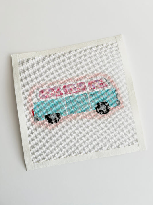 Floral Vintage Hippie Bus