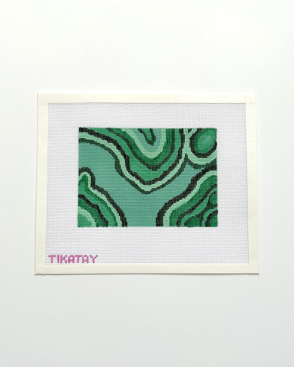Malachite 5x7 Insert Needlepoint Canvas