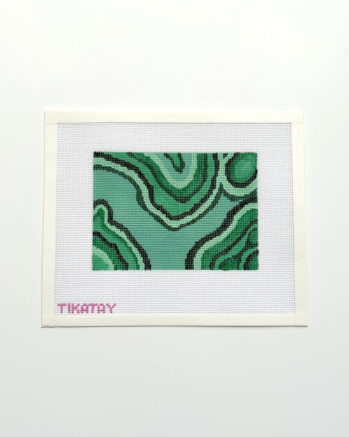 Malachite 5x7 Insert Needlepoint Canvas