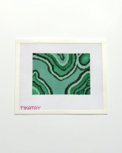 Malachite 5x7 Insert Needlepoint Canvas