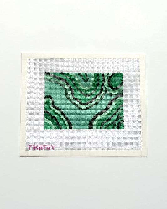 Malachite 5x7 Insert Needlepoint Canvas