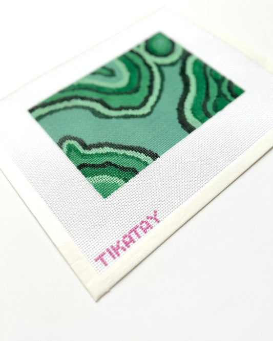 Malachite 5x7 Insert Needlepoint Canvas