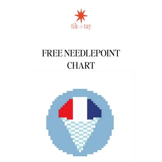 FREE Needlepoint Chart: Mini USA Snowcone