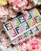 PRESALE Multi-Color Double FFs Needlepoint Bag