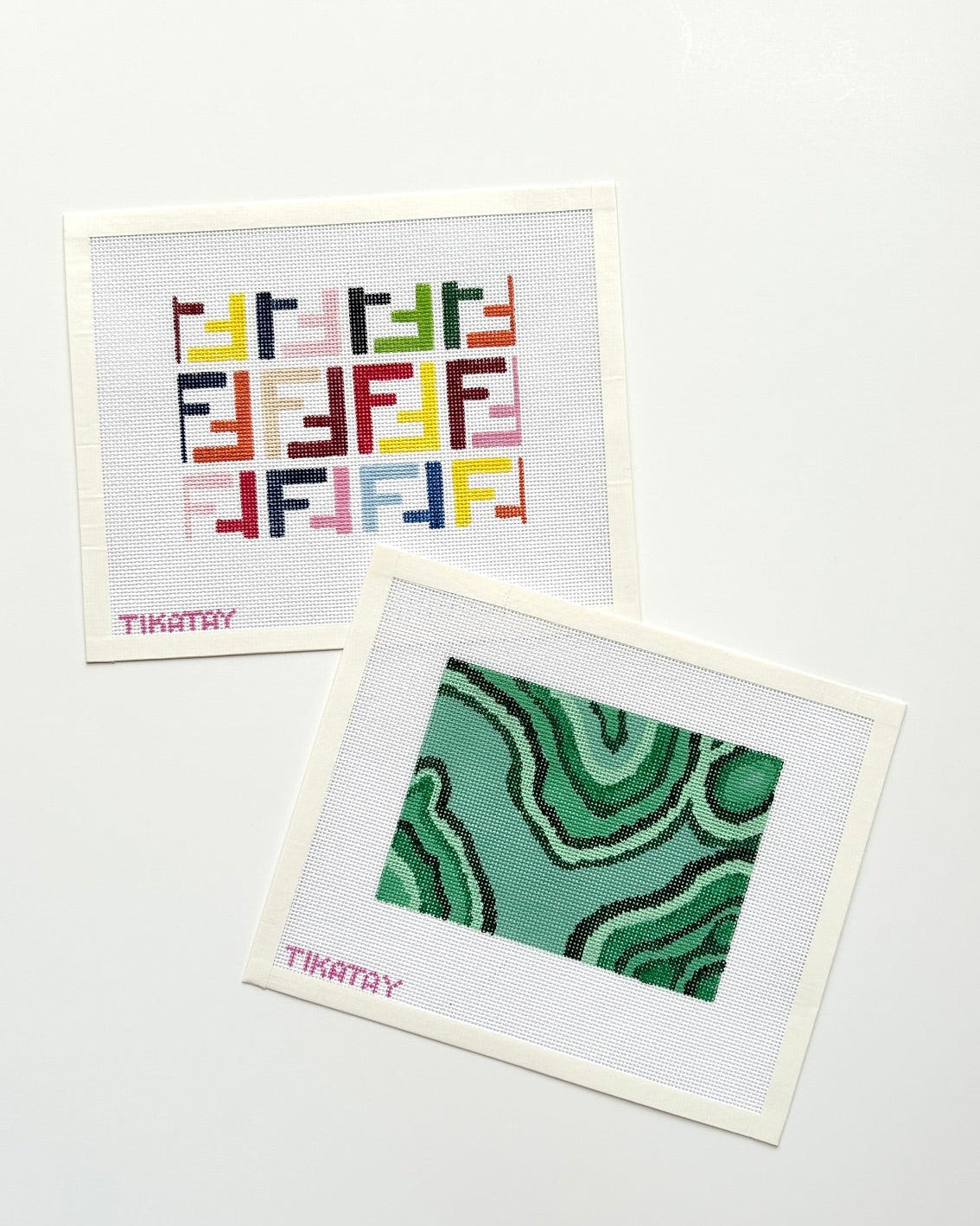 Malachite 5x7 Insert Needlepoint Canvas