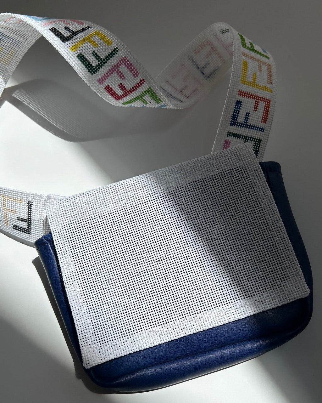Ready to Stitch Crossbody Needlepoint Bag