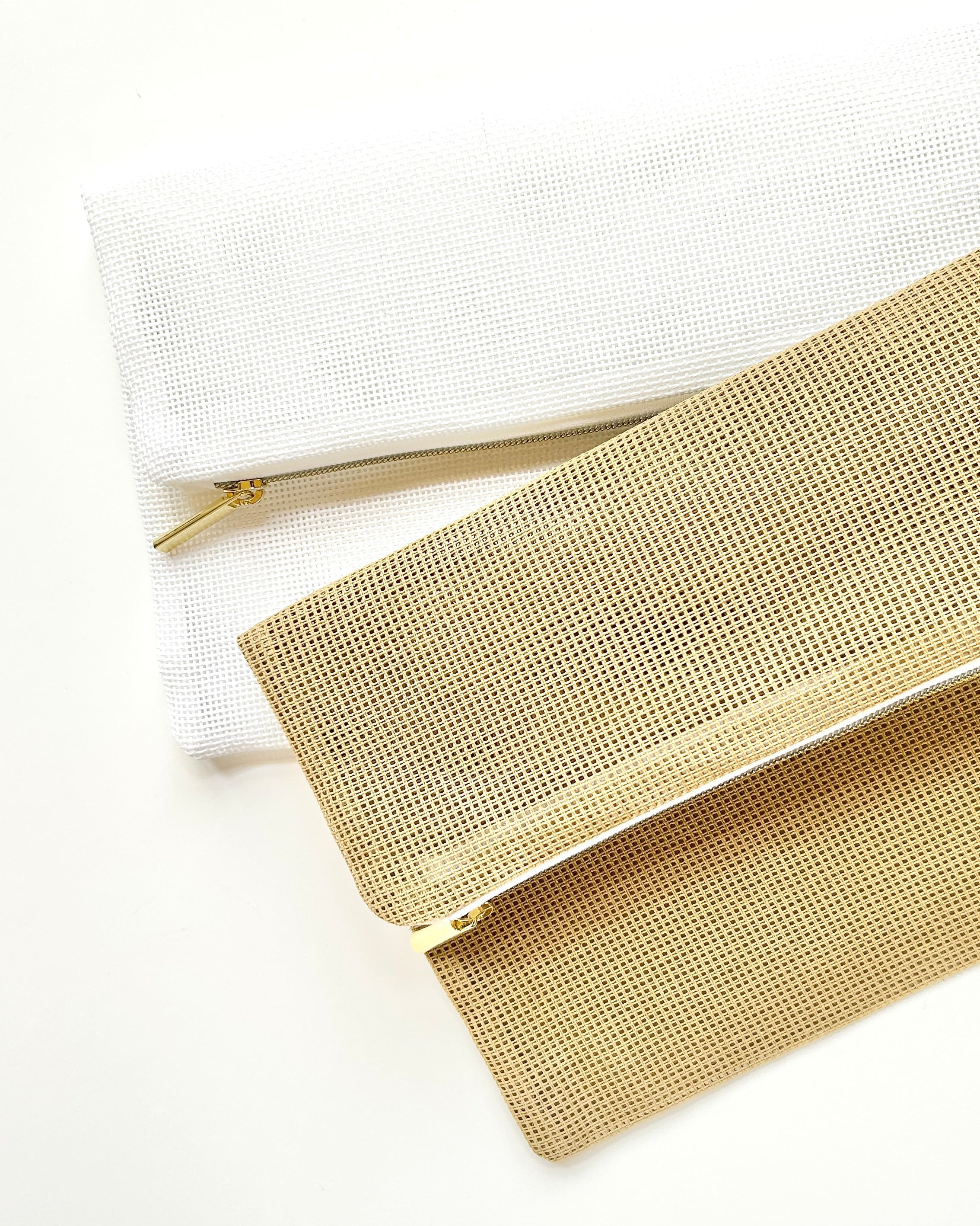 PRESALE Ready to Stitch Fold Over Clutch 13 ct mesh