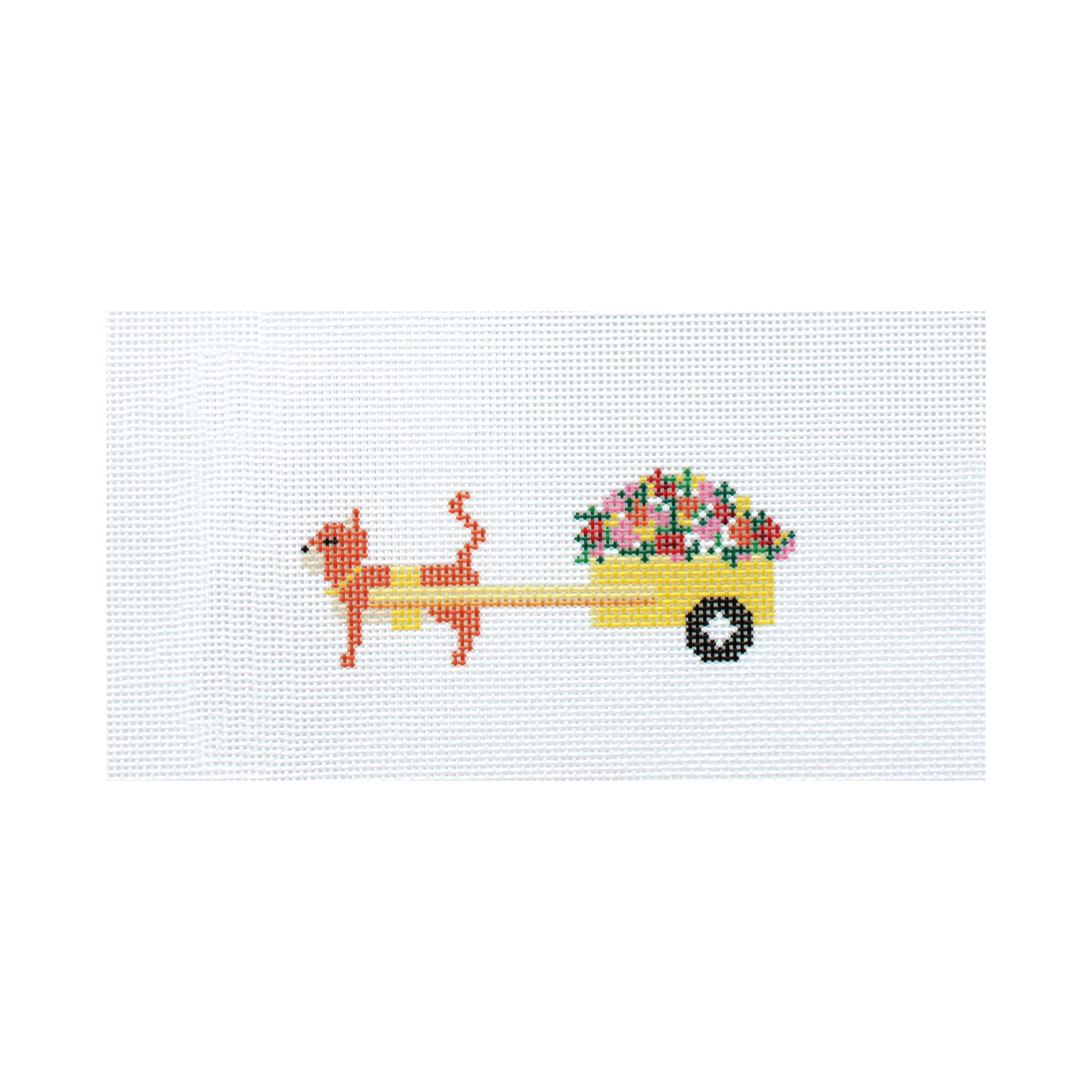 Orange Cat Floral Cart